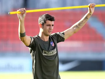 Álvaro Morata, con el Atlético Álvaro Morata, con el Atlético
