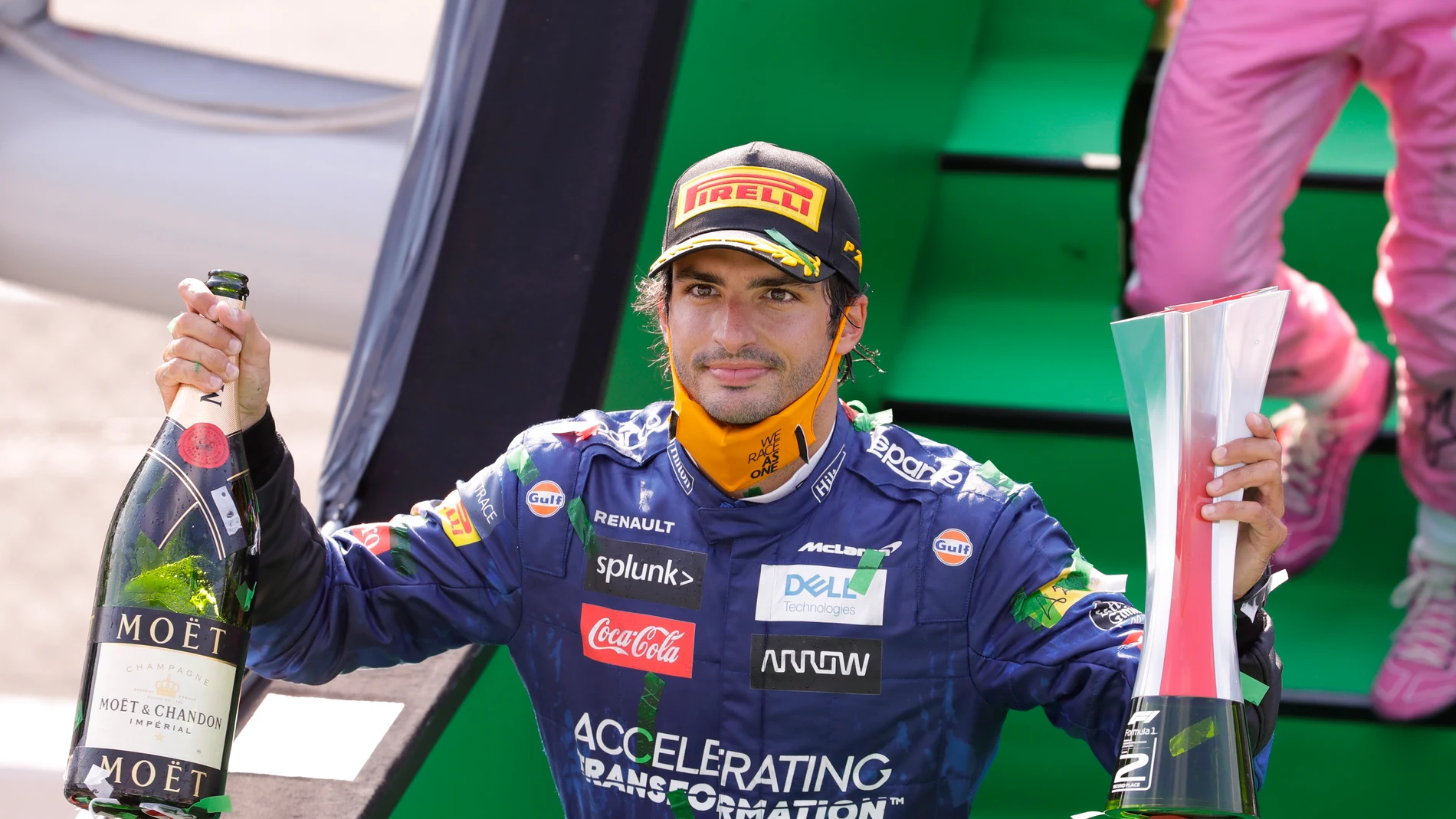 Carlos Sainz, tras su segundo puesto en Monza Carlos Sainz, tras su segundo puesto en Monza