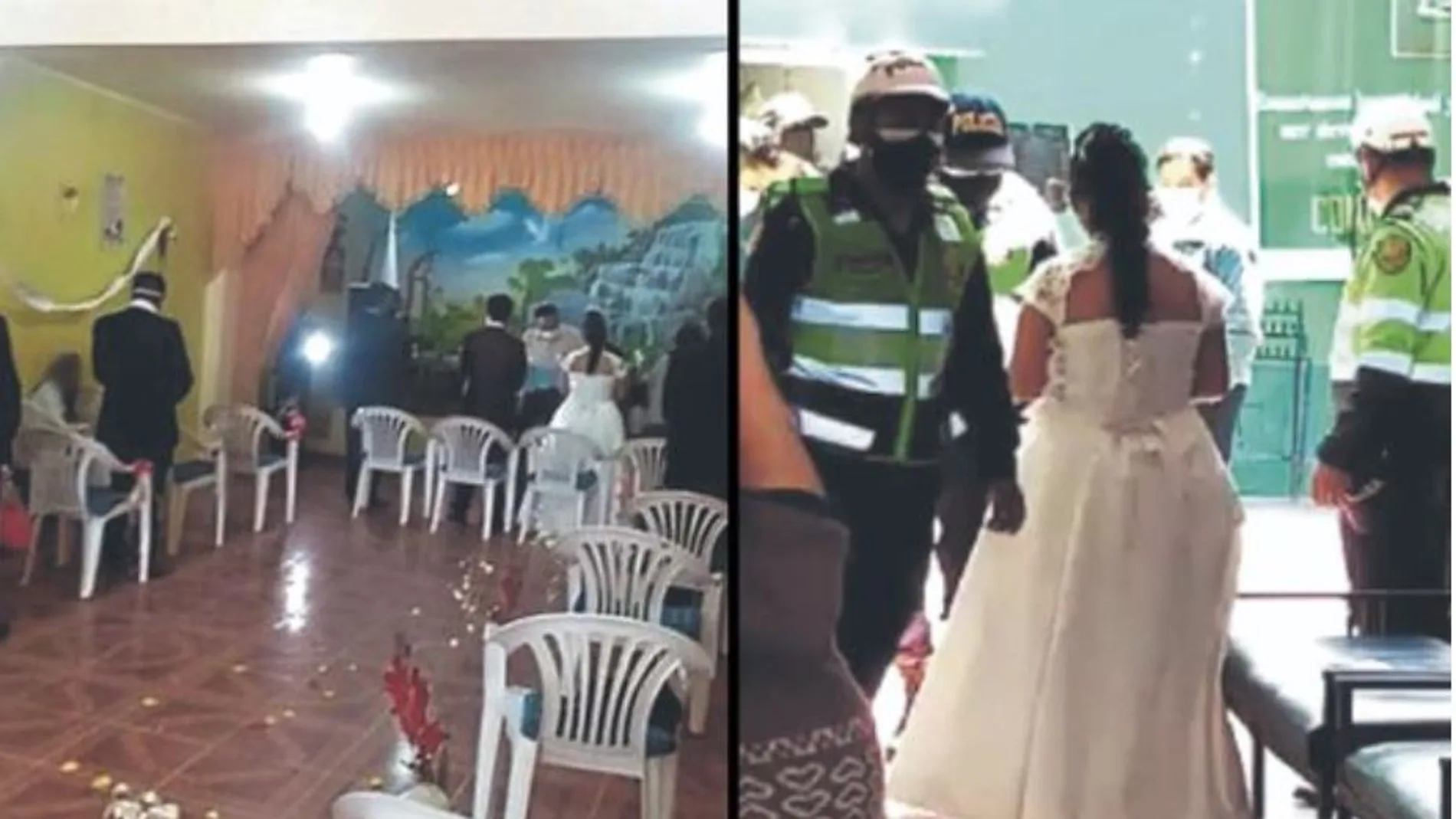 Detienen a los novios, el cura y los doce invitados de una boda en Perú por incumplir las normas frente al coronavirus Detienen a los novios, el cura y los doce invitados de una boda en Perú por incumplir las normas frente al coronavirus