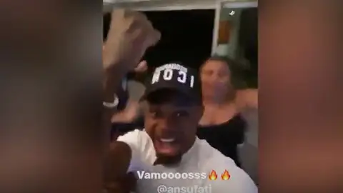 La familia de Ansu Fati enloqueció con su primer gol con la seleccion española La familia de Ansu Fati enloqueció con su primer gol con la seleccion española