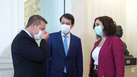 Isabel Díaz Ayuso, Emiliano García-Page y Alfonso Fernández Mañueco Isabel Díaz Ayuso, Emiliano García-Page y Alfonso Fernández Mañueco