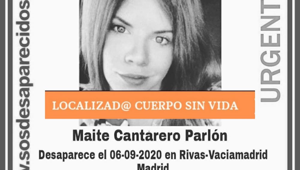 Maite Cantarero Parlón, desaparecida en Rivas-Vaciamadrid