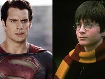 Henry Cavill como Superman y Daniel Radcliffe como Harry Potter