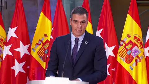 Pedro Sánchez tras la reunión con Isabel Díaz Ayuso sobre el coronavirus Pedro Sánchez tras la reunión con Isabel Díaz Ayuso sobre el coronavirus