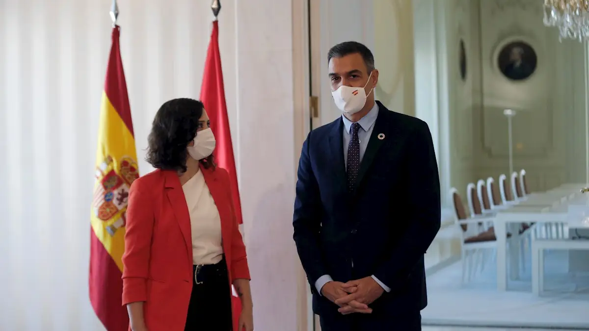 Estos son los puntos del acuerdo Ayuso - Sánchez para frenar el coronavirus en la Comunidad de Madrid Estos son los puntos del acuerdo Ayuso - Sánchez para frenar el coronavirus en la Comunidad de Madrid