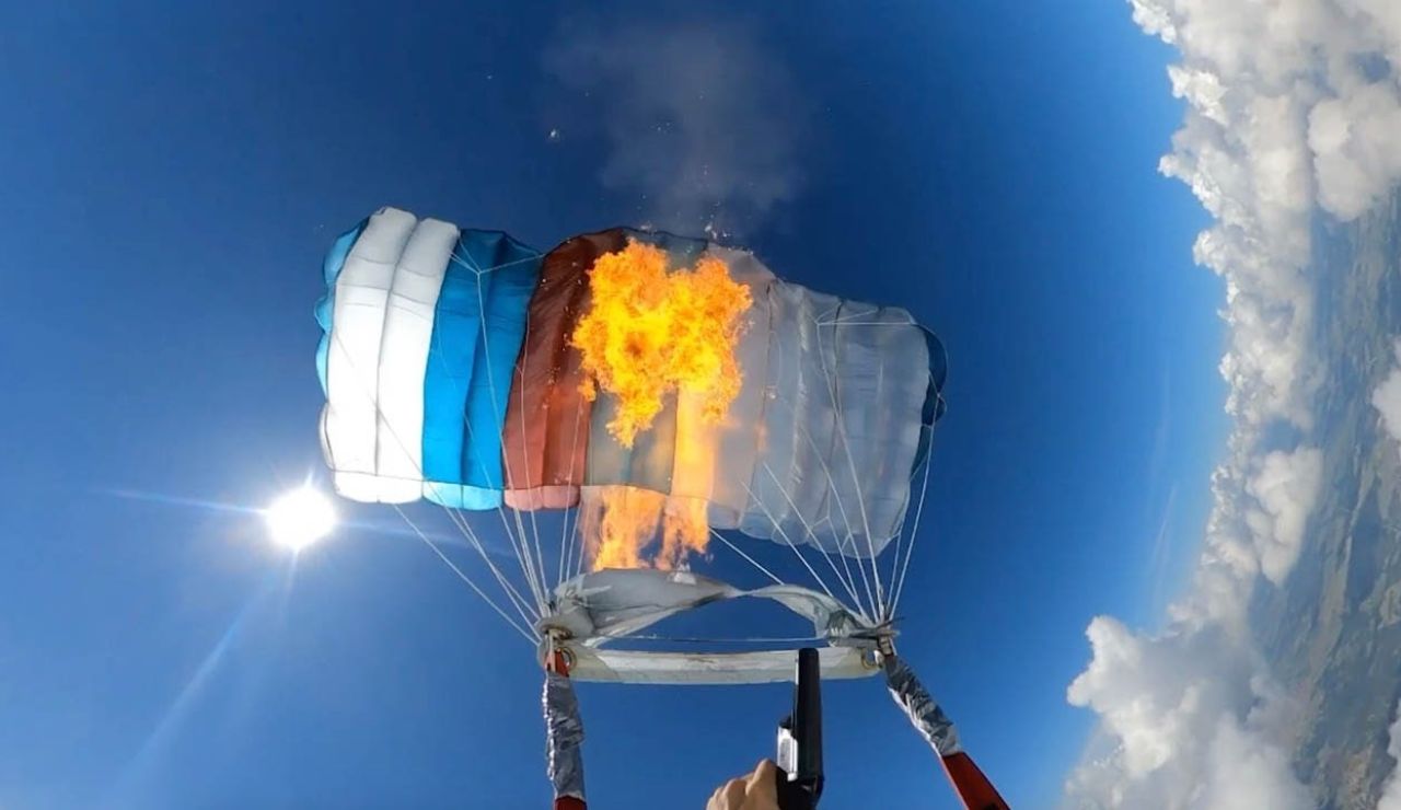 Parapente en llamas