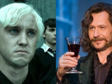  Gary Oldman y Tom Felton como Sirius Black y Draco Malfoy en 'Harry Potter'
