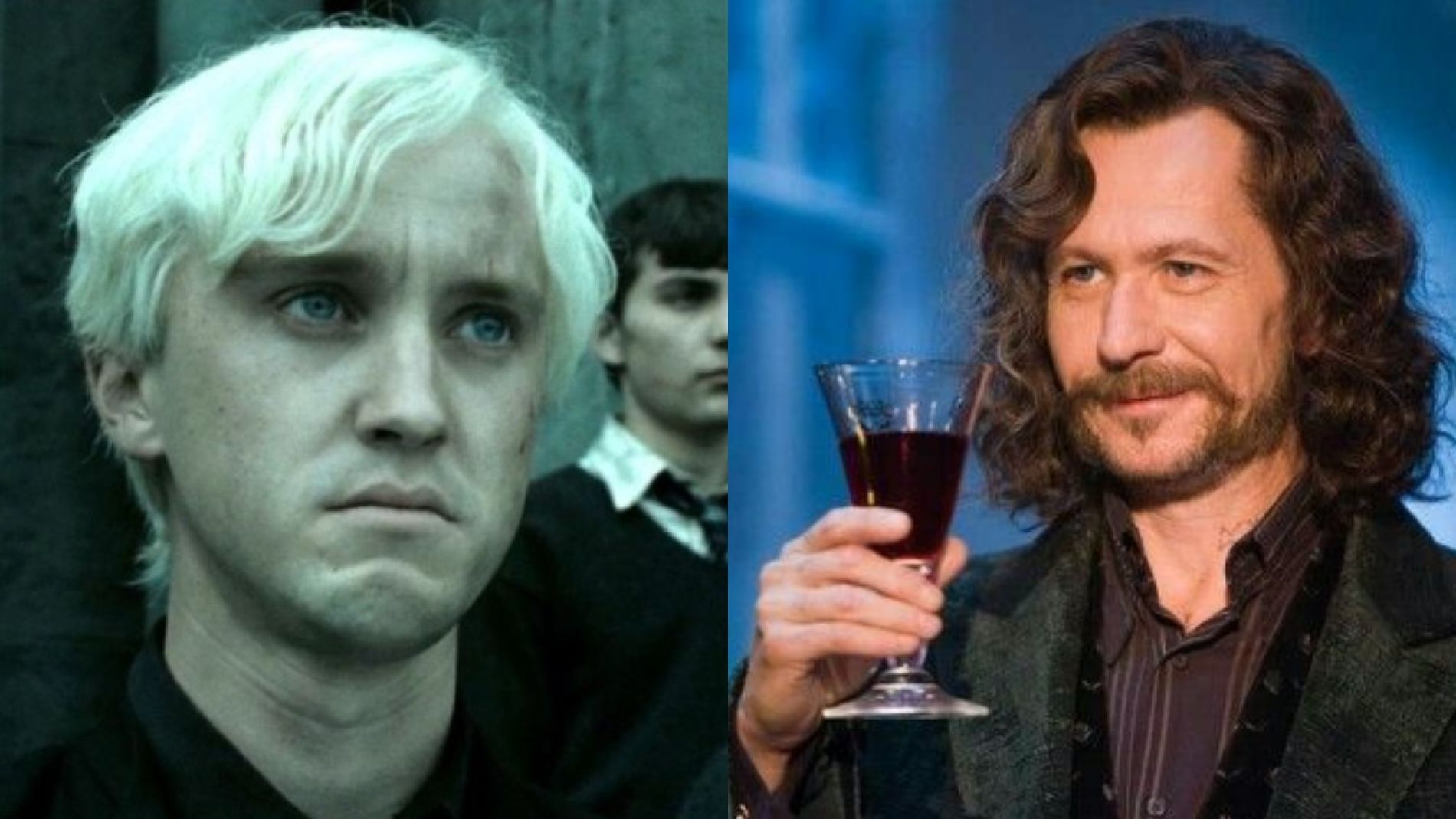  Gary Oldman y Tom Felton como Sirius Black y Draco Malfoy en 'Harry Potter'