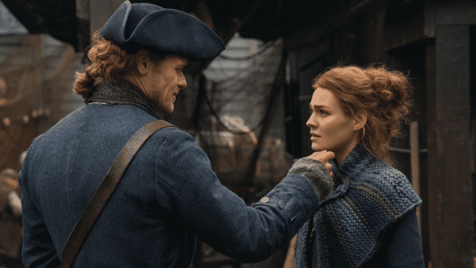 Jamie y Brianna en 'Outlander'