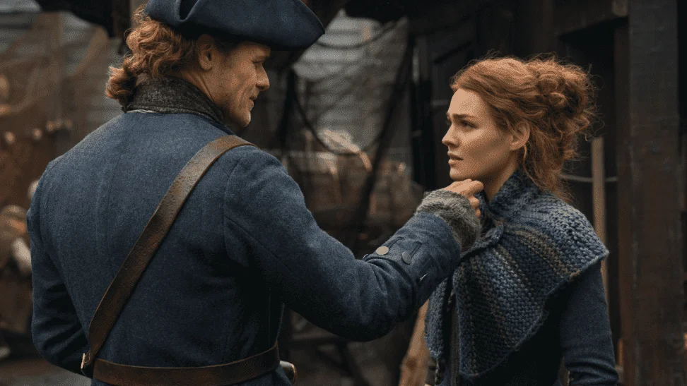 Jamie y Brianna en 'Outlander'