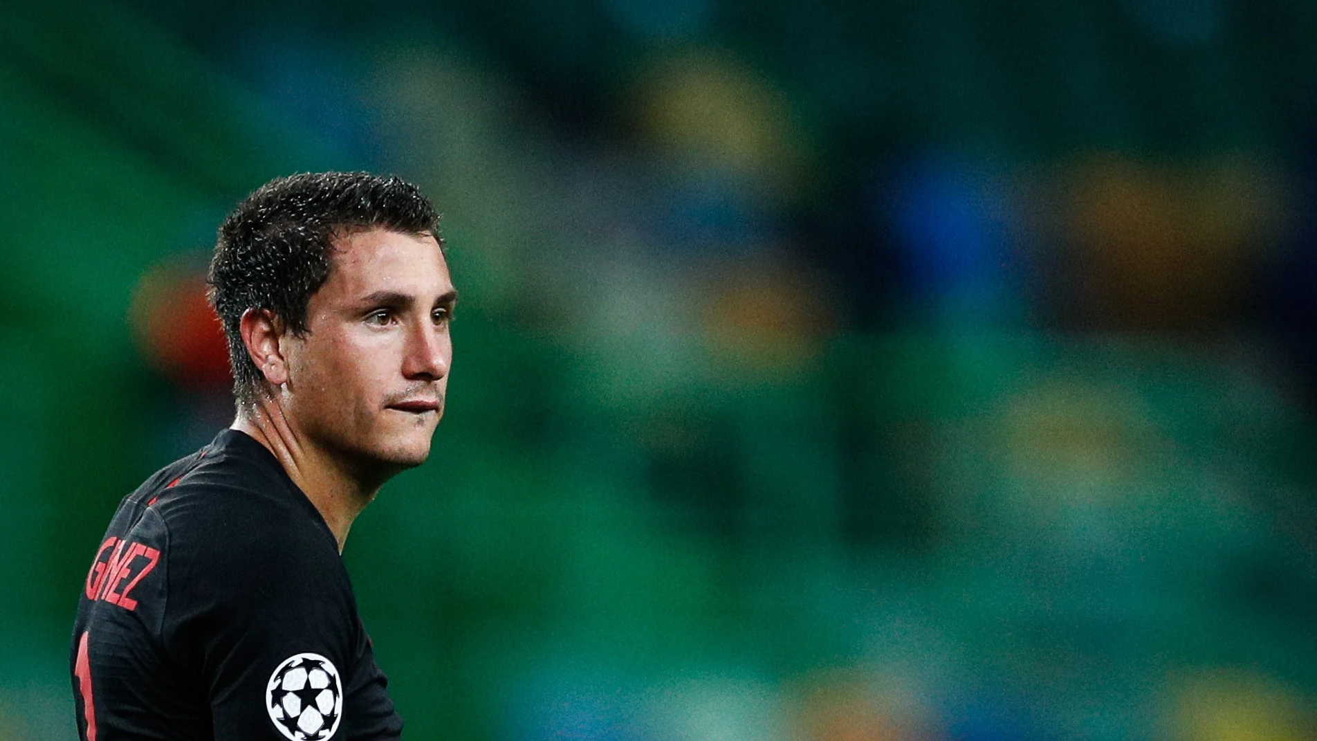 Gim&eacute;nez, en un partido del Atl&eacute;tico de Madrid
