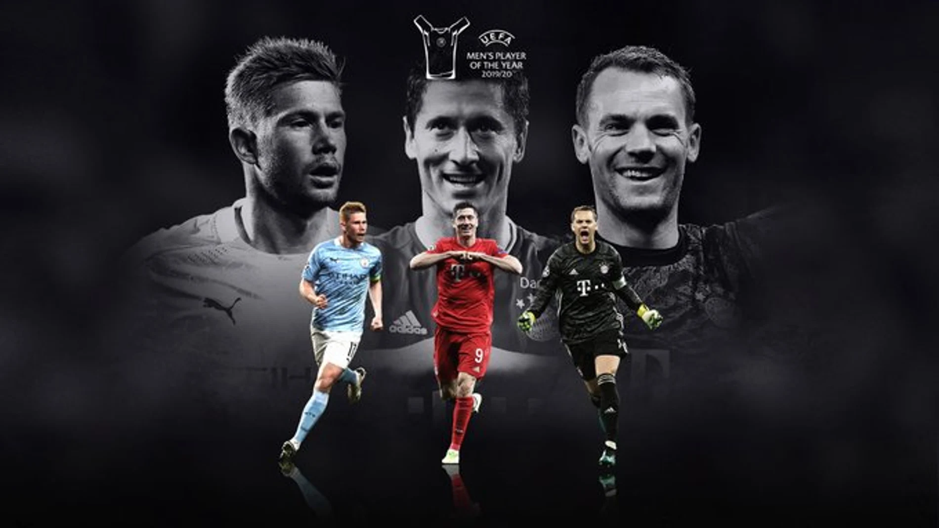 Los tres finalistas el mejor jugador de la UEFA en la temporada 2019-20 Los tres finalistas el mejor jugador de la UEFA en la temporada 2019-20