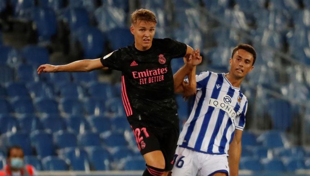 Martin Odegaard, durante el partido entre Real Madrid y Real Sociedad