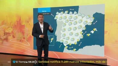 Jueves de lluvias en el Cantábrico con temperaturas por encima de los 30 grados en el sur