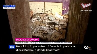 Una okupa destroza la casa que primero alquiló y la convierte en una perrera