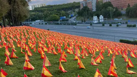 Colocan 53.000 banderas en Madrid Colocan 53.000 banderas en Madrid