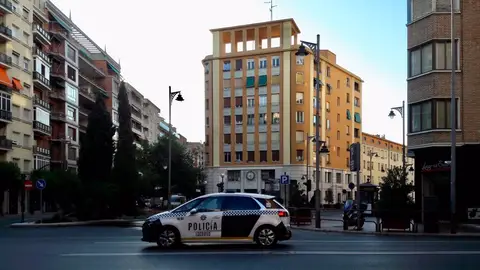 Imagen de un vehículo de la Policía Local de Logroño Imagen de un vehículo de la Policía Local de Logroño