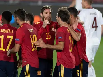 Oyarzábal celebra su gol ante Suiza Oyarzábal celebra su gol ante Suiza