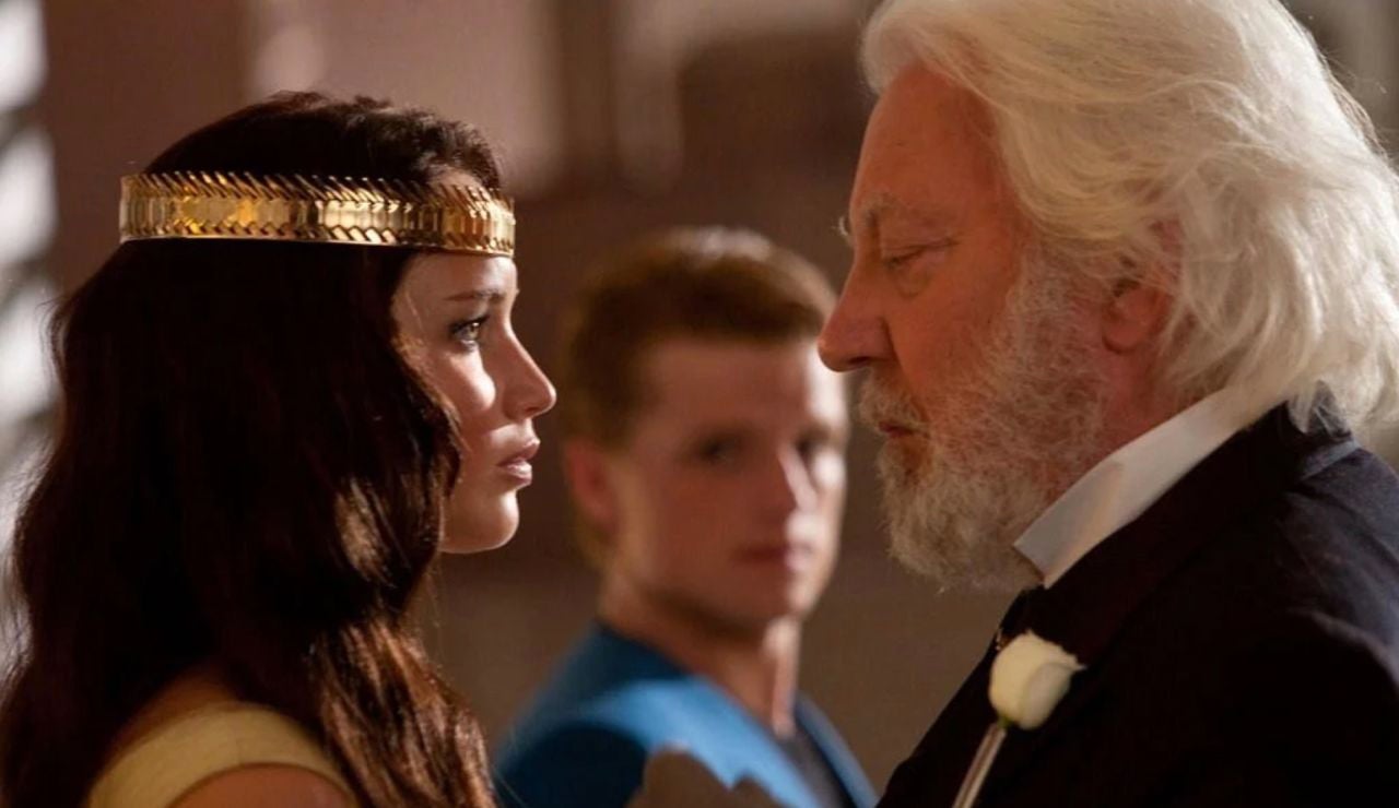 Katniss y Snow en 'Los juegos del hambre'