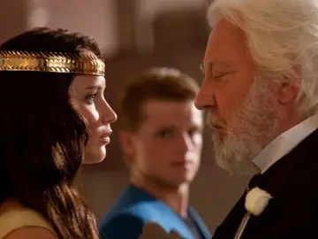 Katniss y Snow en 'Los juegos del hambre' Katniss y Snow en 'Los juegos del hambre'