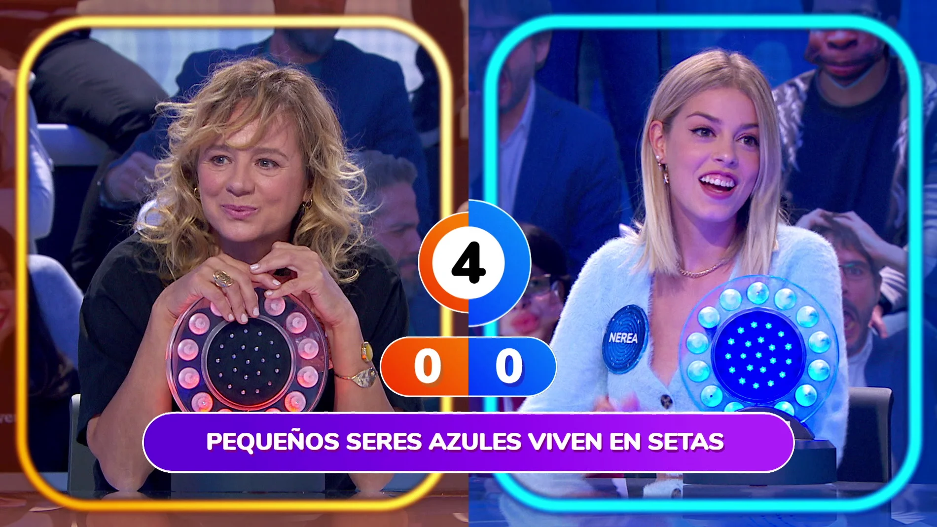Nerea Rodríguez se transforma en Pitufina para vencer a Emma Suárez en ‘La Pista’ 