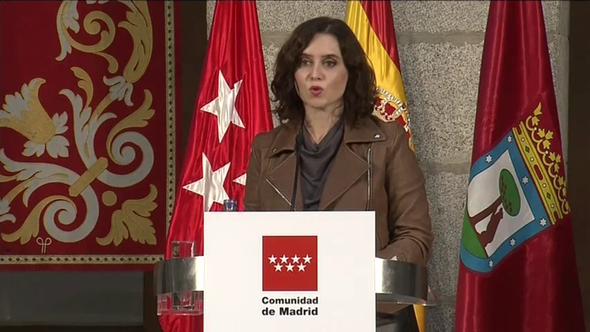 Isabel Díaz Ayuso reclama al Gobierno que anule el estado de alarma en la Comunidad de Madrid Isabel Díaz Ayuso reclama al Gobierno que anule el estado de alarma en la Comunidad de Madrid