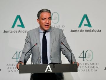 El consejero de la Presidencia de la Junta de Andalucía y portavoz del Gobierno, Elías Bendodo