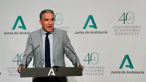 El consejero de la Presidencia de la Junta de Andalucía y portavoz del Gobierno, Elías Bendodo El consejero de la Presidencia de la Junta de Andalucía y portavoz del Gobierno, Elías Bendodo