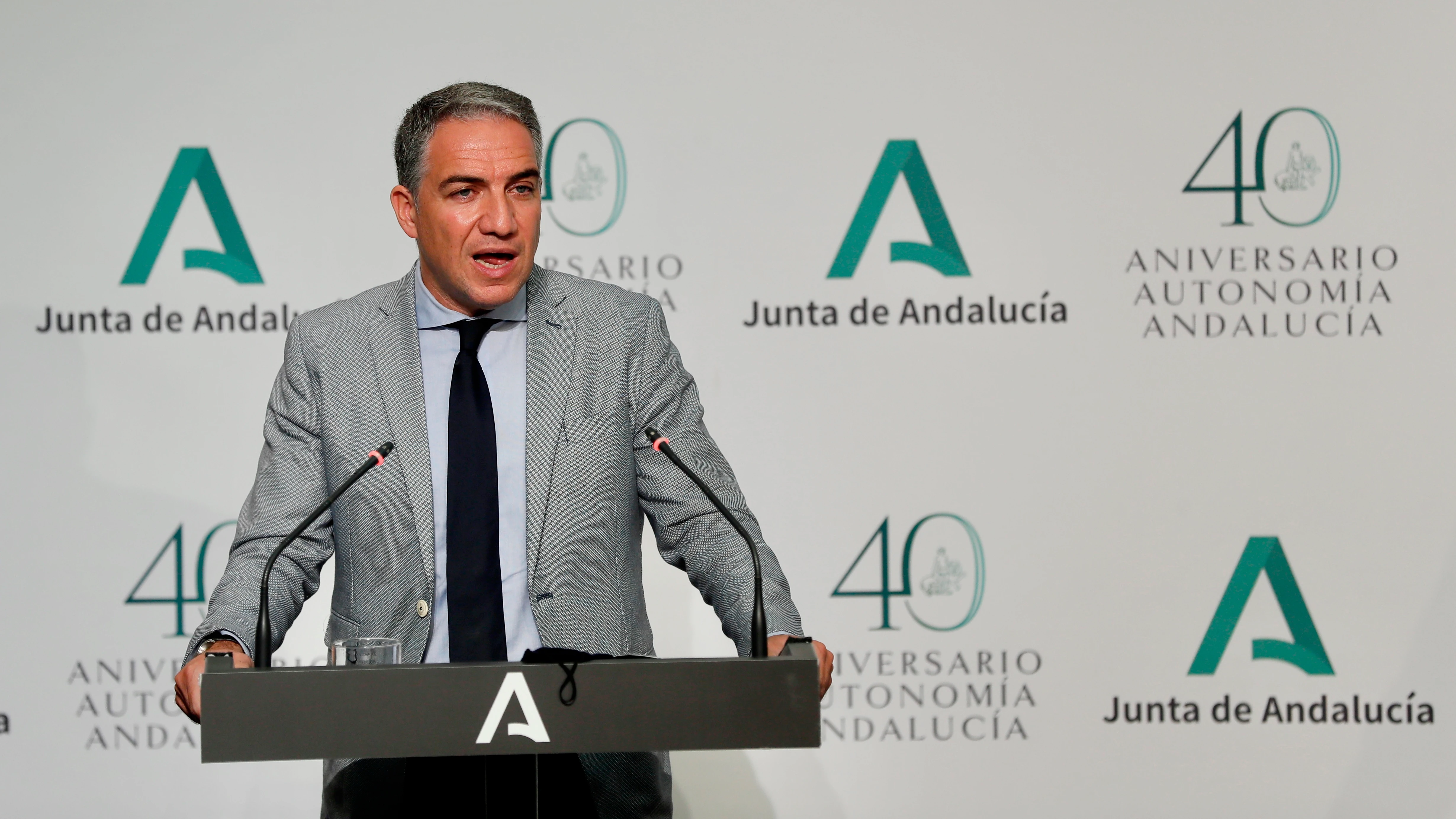 El consejero de la Presidencia de la Junta de Andaluc&iacute;a y portavoz del Gobierno, El&iacute;as Bendodo