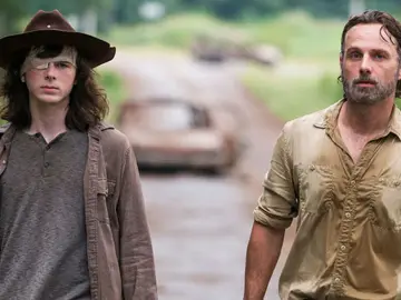 Carl y Rick en 'The Walking Dead' Carl y Rick en 'The Walking Dead'