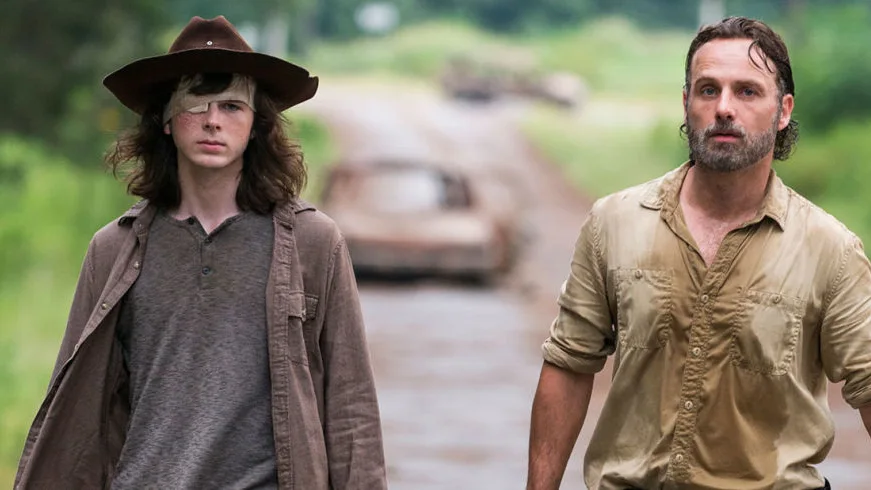 Carl y Rick en 'The Walking Dead' Carl y Rick en 'The Walking Dead'
