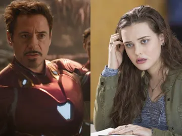 Robert Downey Jr. y Katherine Langford Robert Downey Jr. y Katherine Langford