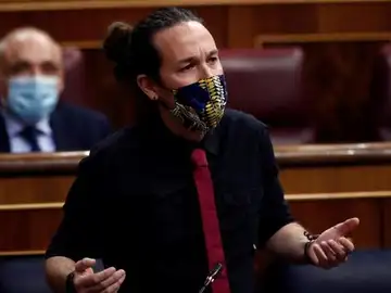 Imagen de Pablo Iglesias en la sesión de control al Gobierno Imagen de Pablo Iglesias en la sesión de control al Gobierno