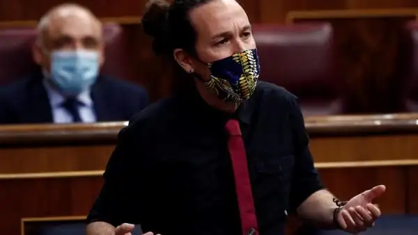 Imagen de Pablo Iglesias en la sesi&oacute;n de control al Gobierno