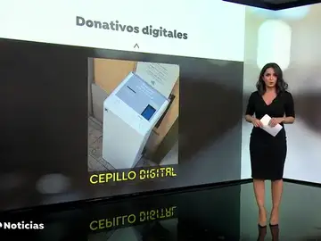 Así es el "cepillo digital" de la Colegiata de Gandía para realizar donativos durante la pandemia de coronavirus Así es el "cepillo digital" de la Colegiata de Gandía para realizar donativos durante la pandemia de coronavirus