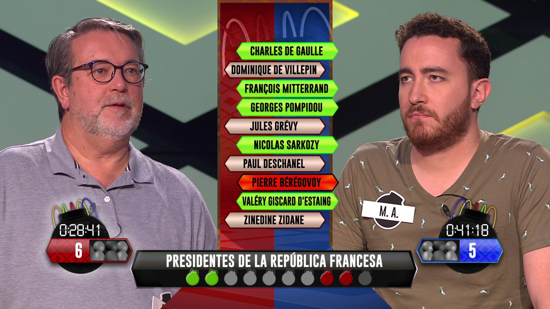 Ajustadísima fase táctica que declara la derrota a M. A., de ‘Los dispersos’ contra Mario, de ‘Los del Belgrado’