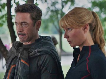 Gwyneth Paltrow y Robert Downey Jr. como Iron Man y Pepper Potts