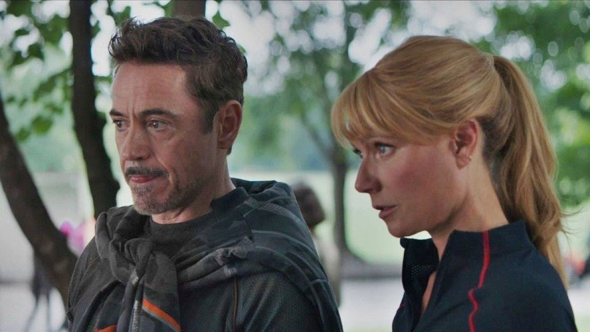 Gwyneth Paltrow y Robert Downey Jr. como Iron Man y Pepper Potts