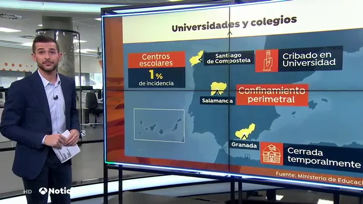 Universitarios de Granada protestan contra la suspensión de clases por coronavirus Universitarios de Granada protestan contra la suspensión de clases por coronavirus