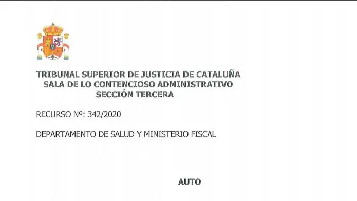 Auto completo del TSJC sobre las medidas y restricciones adoptadas en Catalu&ntilde;a contra el coronavirus en PDF