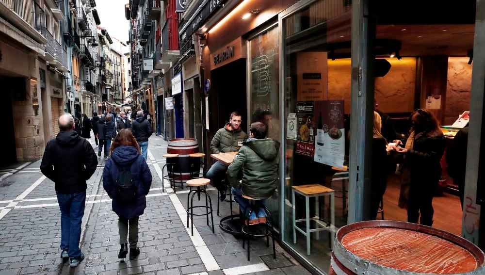 Terrazas de algunos de los bares del Casco Viejo de Pamplona