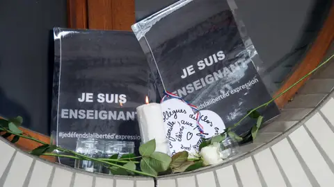 Homenajes al profesor asesinado en París por un joven checheno Homenajes al profesor asesinado en París por un joven checheno