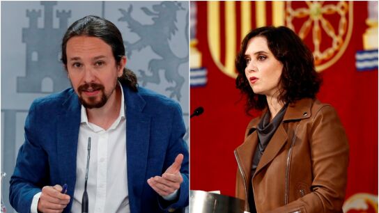 Pablo Iglesias e Isabel D&iacute;az Ayuso