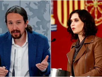Pablo Iglesias e Isabel Díaz Ayuso Pablo Iglesias e Isabel Díaz Ayuso