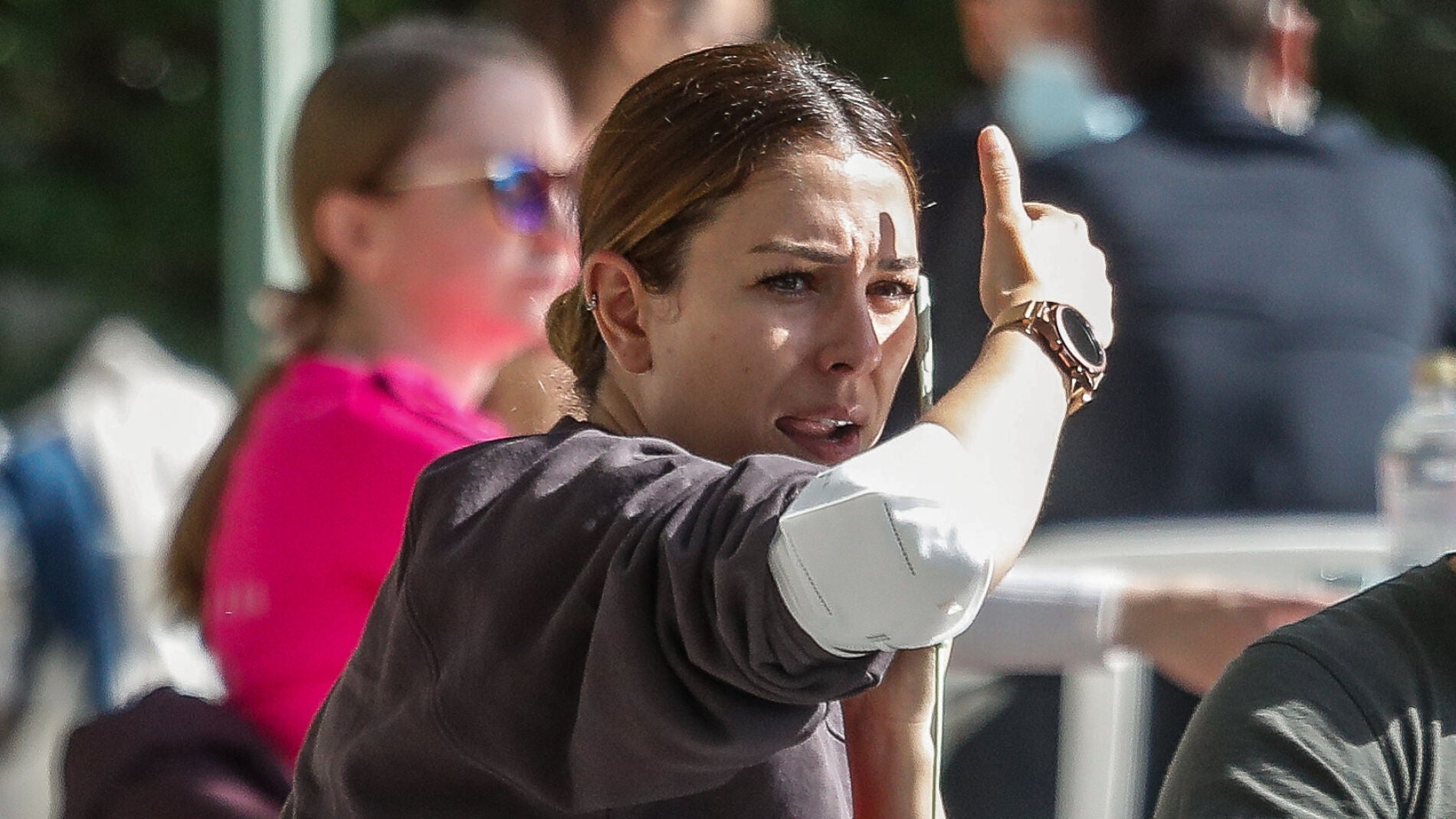 Blanca Suárez durante su quedada con amigos 