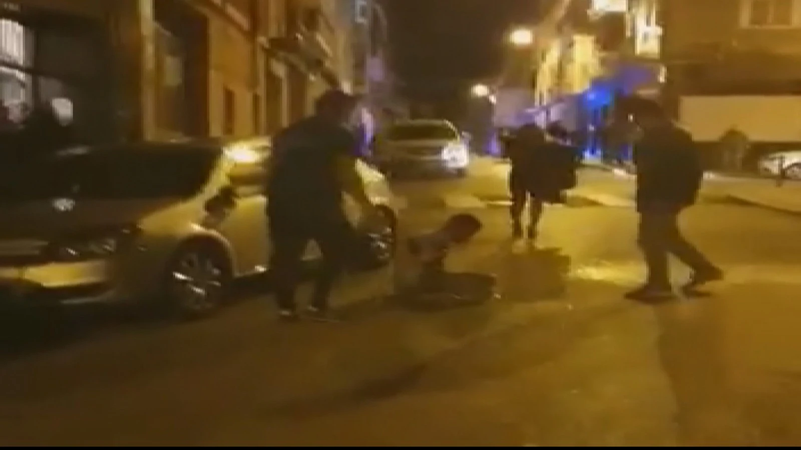 Momento de la reyerta en Usera Momento de la reyerta en Usera