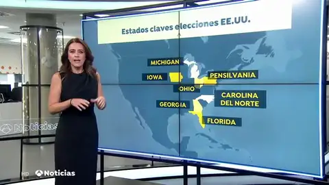Estos son los 7 estados que decidirán las elecciones de Estados Unidos entre Donald Trump y Joe Biden Estos son los 7 estados que decidirán las elecciones de Estados Unidos entre Donald Trump y Joe Biden