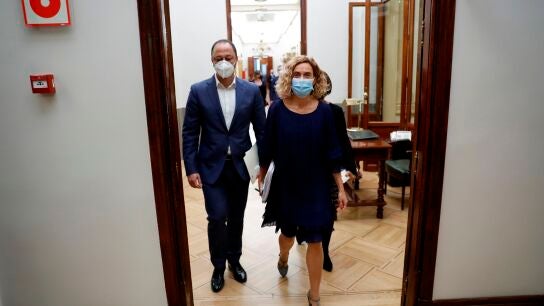 Meritxell Batet, a su llegada a la reuni&oacute;n de la Mesa del Congreso