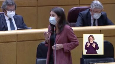 Duro enfrentamiento entre Irene Montero y una senadora del PP, sobre Iglesias: 