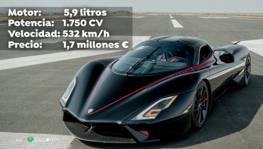 El SSC Tuatara bate el récord del mundo de velocidad con un coche de calle, 532 km/h